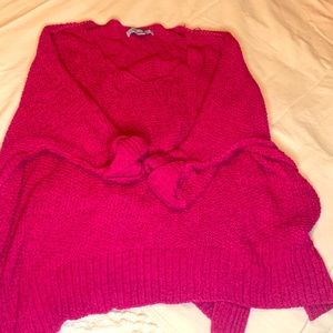 Pink over size sweater.
